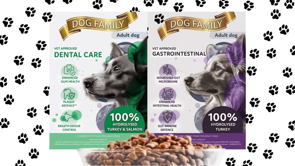 Karmy weterynaryjne Dog Family Gastrointestinal i Dental Care dla psów z problemami trawiennymi oraz wymagających wsparcia higieny jamy ustnej.